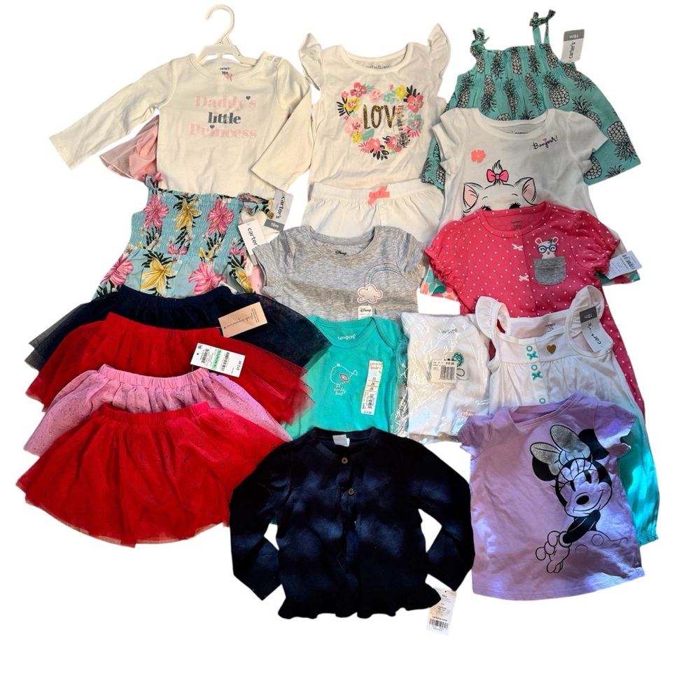 NEW Toddler baby girls spring summer disney carters outfit clothing sets lot